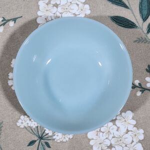 Fire King Blue Delphite Small Fruit Dessert Bowl Anchor Hocking Turquoise Blue